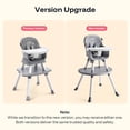 thumbnail image 3 of HARPPA 8 in 1 Baby High Chair, Convertible Highchair for Babies and Toddlers, Gray, 3 of 15