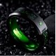thumbnail image 2 of Anillo de boda de tungsteno negro de 8mm para hombre, anillo de dragón celta con incrustaciones de circón verde Punk, anillo de fibra de carbono verde de acero inoxidable para hombre, 2 of 4