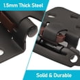 thumbnail image 4 of QIANJIA 4 Pack 2 Pairs 1/2 inch Overlay Kitchen Cabinet Hinges,Black Partial Wrap Around Cabinet Door Hinges for Face Frame Cabinet,Self Closing Black Face Mount Cabinet Hardware, 4 of 6