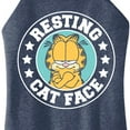 thumbnail image 3 of Garfield - Resting Cat Face - Juniors High Neck Tank Top, 3 of 5