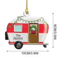thumbnail image 4 of 1 pieza de adornos navideños, decoración colgante, producto de regalo, camión de bomberos de hierro familiar personalizado, 4 of 5