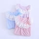 thumbnail image 2 of Camisón de niña de algodón de manga corta de verano con encaje Pijamas de niña Ropa de casa Ropa de casa para padres, 2 of 5