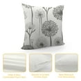 thumbnail image 4 of COMIO  Gray White Dandelion Throw Pillow Covers Modern Pillow Cushion Cases, Decorative Square Pillowcases for Sofa Couch Bedroom Living Room Car, 4 of 5