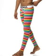thumbnail image 3 of ZVNAΖH Men's Thermal Underwear Bottoms, Striped Leggings for Men, U-Shaped Design Breathable Tights, Holiday Clearance Sale, Sizes M-XXL, 3 of 7
