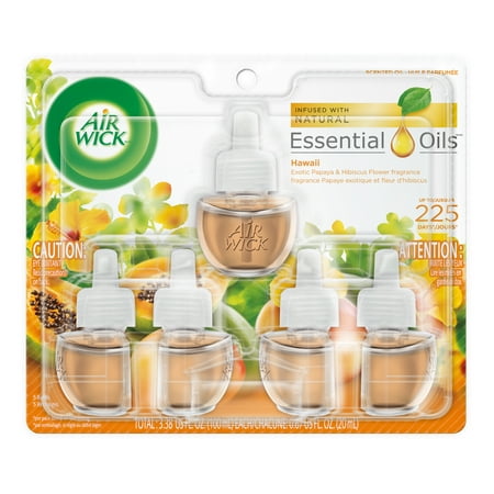 Air Wick Scented Oil 5 Refills, Hawaii, (5X0.67oz), Air Freshener