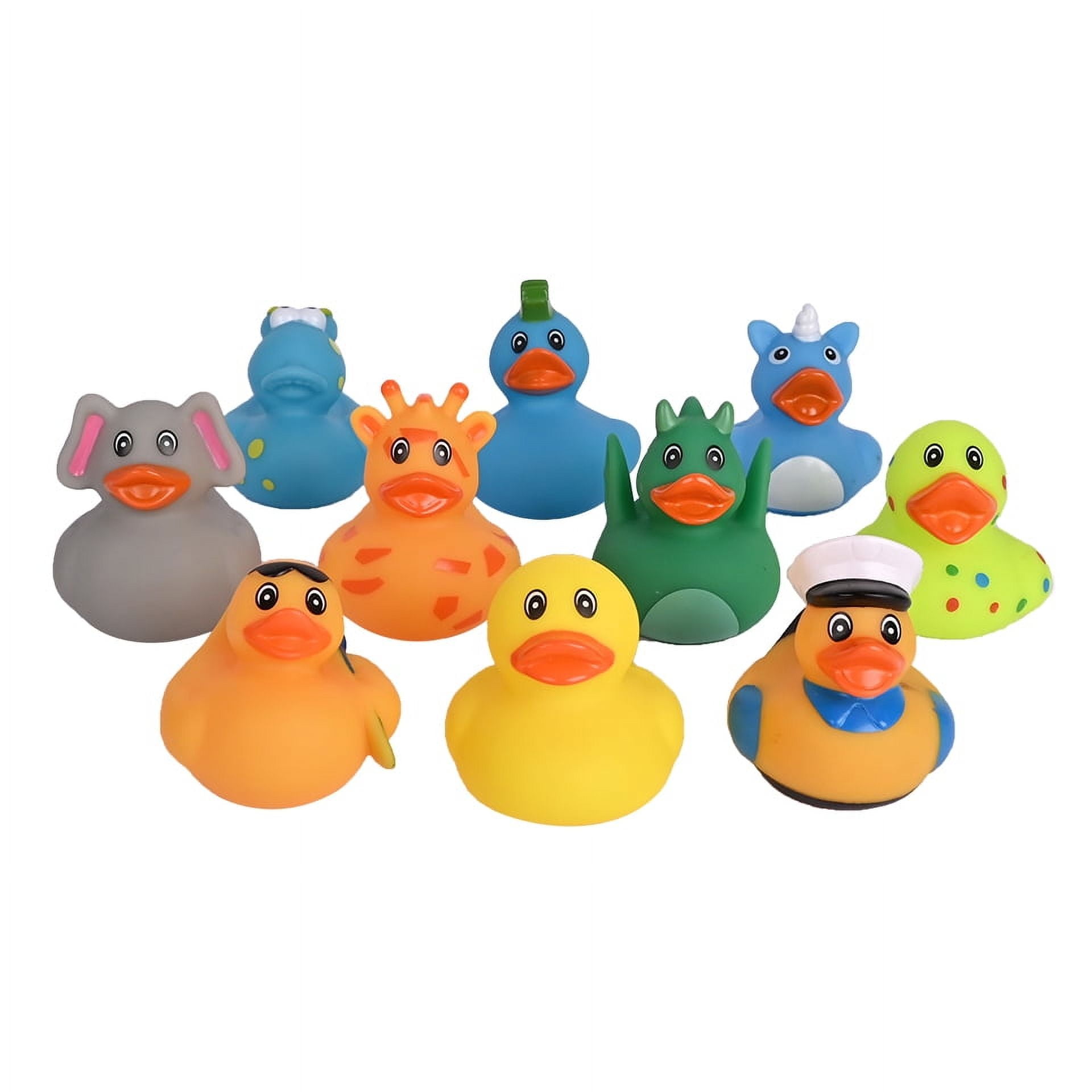 Toymendous Lux Rubber Ducks, Assorted Colors & Styles, 1 per Purchase, Toy for Children Ages 3+