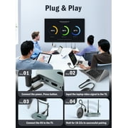 Lemorele Wireless HDMI Transmitter and Receiver, 5G HDMI VGA Wireless Transmission, Support Dual Screen Display, 164FT/50M 1080P HDMI Wireless Transmission 8 TX to 1RX