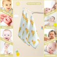 thumbnail image 3 of SKYSONIC Meadow Little Duckling Baby Muslin Washcloths Face Towel, 3 PCS Cartoon Burp Cloths Cotton Wipes Infant Wash Cloth for Newborn Boys Girls 12"x12", 3 of 7