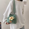 thumbnail image 4 of 9283 Bolso Hombro Lona para Mujer Con Cordón Y Lindo Bolso Cruzado Pequeño (verde) Verde, 4 of 9