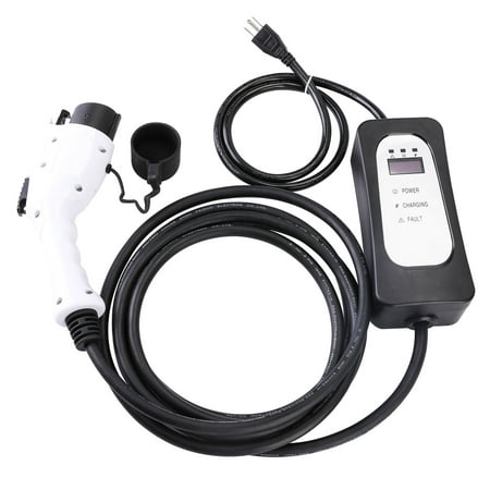 Level 1 Electric Car EV Charger (110V-240V 16A), IP54 Waterproof Rating, 16' Cord and Heavy Duty Electric Cable Plug Adapter, SAE J1772-EVSE UL (Best Level 2 Charger)