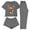 #023 Dark Gray, variant on Felirenzacia Christmas Pajama Sets for Women, 3PC Loungewear with Short Sleeve Tops, Pants with Shorts, Casual Soft Home Yoga Outfit Sets