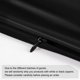 thumbnail image 4 of 19mm Black Silk Pillowcase for Hair Skin Travel/20x14in Pillow Case with Zip Unique Bargains Funda de Almohada, 4 of 6