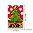 thumbnail image 4 of JOOCAR Christmas Tree Welcome Garden Flag for Winter Christmas Home Outdoor Garden Yard Door Decor 12x18 inch, 4 of 5