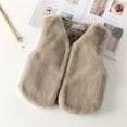 thumbnail image 4 of Reversible Faux Fur Vest for Children, Winter Warm Padded Sleeveless Jacket, Children's Outerwear for Boys and Girls, 4 of 5
