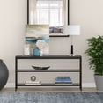 thumbnail image 4 of Henn&Hart 15" Brushed Nickel/Matte Black Metal/Fabric Table Lamp, 4 of 9