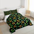 thumbnail image 3 of Manfei Retro Horseshoe Full Size Comforter Sets,St.Patrick Day Bedding Comforter Set,Four Leaf Clover Bedding Sets For Boys Teens,Super Cozy Room Decor Reversible,3-Piece, 3 of 8