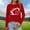 Red, variant on Tittly T Shirts for Women Graphic Tees Sweatshirt Women Cute Football Graphic Pullover Shirt Football Season Long Sleeve Tops Tshirts Shirts Tops for Women Trendy Black L