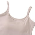 thumbnail image 5 of Kaemgyyd Camisole Tops for Women Spaghetti Strap Sleeveless Basic Layering Shirts Breathable Solid Crew Neck Tee with Built in Bra, 5 of 6