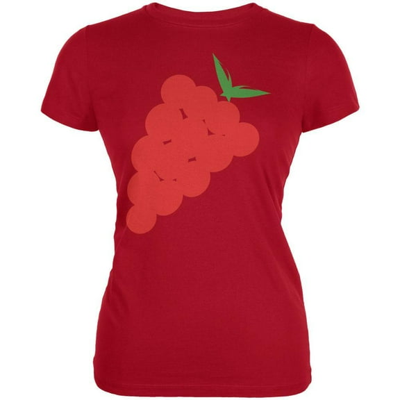 Halloween Women's Juniors Red Grapes Costume Short Sleeve Graphic Tee