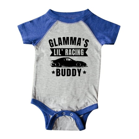 

Inktastic Glammas Lil Racing Buddy Gift Baby Boy or Baby Girl Bodysuit