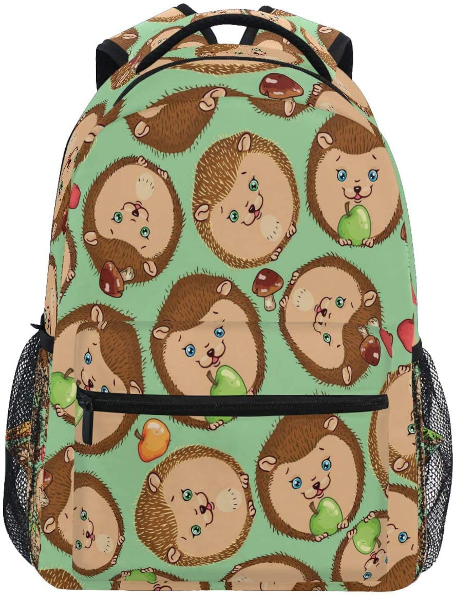 My Daily Cute Hedgehog Backpack 14 Inch Laptop Daypack Bookbag for Travel College School