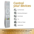 GE 8Device Backlit Universal Remote, Brushed Silver, 47508