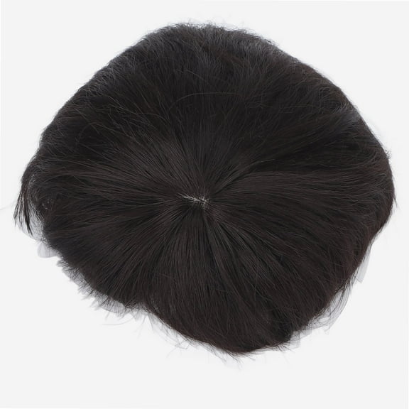 Hair Toupee,Costume Full ,Male Hair Pieces Short Natural Black Hairline Loss Hair Toppers for Men