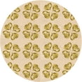 thumbnail image 1 of Ahgly Company Machine Washable Indoor Round Transitional Golden Blonde Gold Area Rugs, 4' Round, 1 of 7