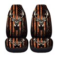 thumbnail image 5 of XYZCANDO Car Seat Covers 2 pcs Car Front Seat Covers Front Seat Cover Set Soft Anti-Slip Truck SUV, Deer Flag, 5 of 10