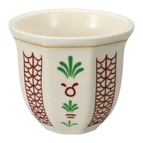 Uxcell Arabic Coffee Cup, 8.5 oz Ceramic Tea Cups Espresso Coffee Mug for Latte Cappuccino Milk Office Home Party Gifts, (White/Red, Style A)