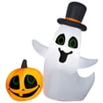 thumbnail image 2 of National Tree Company Halloween Inflatable Ghost, LED Lights, 4 Foot, 2 of 3