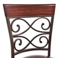 thumbnail image 5 of Pemberly Row Set of 2 Vintage Bar Stools Swivel Padded Seat Bistro Pub Brown, 5 of 6