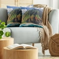 thumbnail image 5 of Ambesonne Hawaii Throw Pillow Cover 2 Pack, Mountain Ocean Clouds, 18", Green Brown, 5 of 7