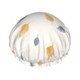 thumbnail image 1 of YFYANG Women's Double Waterproof Shower Cap, Yellow Fallen Leaves Pattern Reusable Hair Cap for All Hair Styles and Head Sizes, 1 of 9