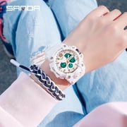SANDA Fashion Sports Women's Watches Multifunction Waterproof Watch Analog Digital Wristwatch Casual Clock Relogio Feminino 942