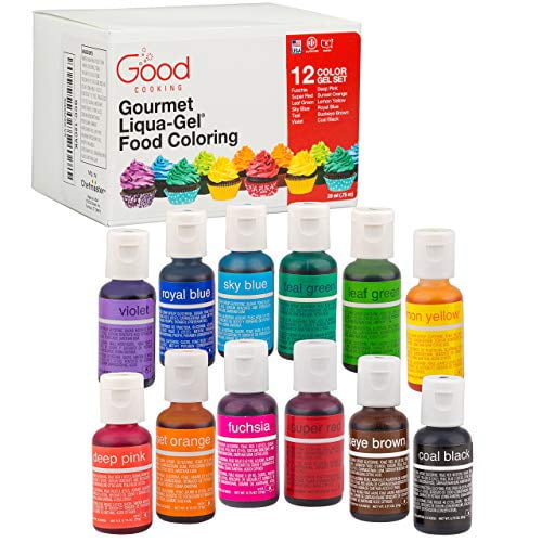 Food Coloring LiquaGel 12 PK (9 oz, 264 mL) 12 Bold Primary Color