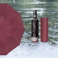 thumbnail image 3 of Milaget Travel Protection Parasol Folding Umbrella for Female Male Red, 3 of 9