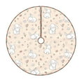 thumbnail image 1 of Lsque Cute Rabbit Print Christmas Tree Skirt with Ties and Velcro,Xmas Holiday Decorations, Adjustable Tree Skirt-30", 1 of 6
