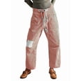 thumbnail image 1 of Jeans para Mujer Y2k con Rayas, Cordón Ajustable, Cintura Alta, Rectos, Pierna , Estilo Boyfriend, Pantalones Vaqueros Mom. Rojo L, 1 of 8