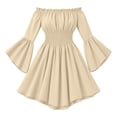 thumbnail image 4 of JAJAHO Girls Renaissance Dress Off Shoulder Bell Sleeve Pirate Halloween Dress For Carnival Party 3-11Y, 4 of 4