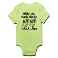 thumbnail image 1 of CafePress - I Stack Chips Body Suit - Baby Light Bodysuit, 1 of 1