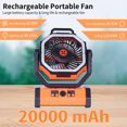 thumbnail image 2 of Ventilador de camping TDLOL de 20000 mAh con linterna LED, temporizador de 8 horas y 270°, 2 of 8