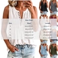 thumbnail image 3 of Women's Cotton Pleated Tank Top Summer Comfy Crew Neck Button Down Tee Tank Loose Fit Casual Sleeveless Daily Wear Shirts Light Blue, 3 of 7