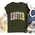 thumbnail image 4 of Plebaso T-Shirts de Pâques pour Femmes Manches Courtes Graphiques Hauts Imprimés Décontractés Mode pour Femmes, 4 of 6