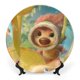 thumbnail image 1 of Pookoo Plato decorativo de porcelana fina (bone china), plato decorativo de cerámica para hogar, oficina, soporte de pared, platos decorativos para dormitorio - 6 pulgadas (15 cm), 1 of 6