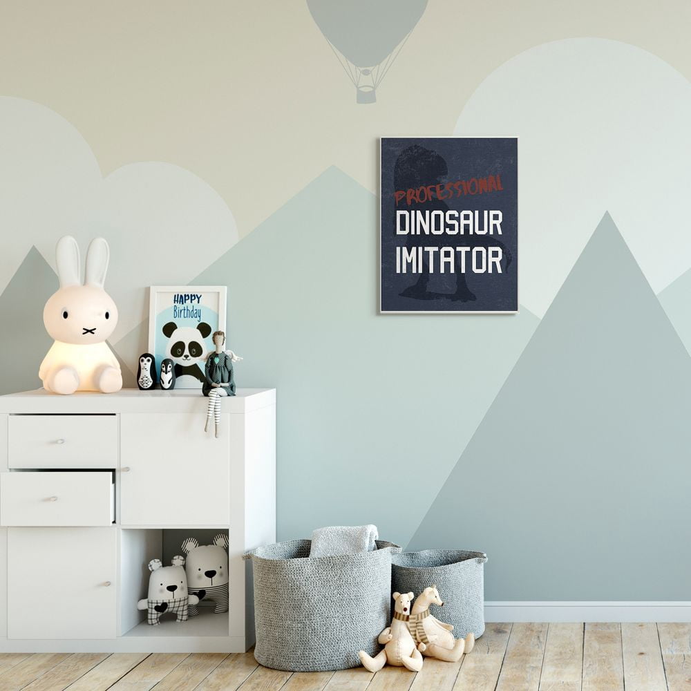 Stupell Industries Children's T-Rex Professional Dinosaur Imitator Reptile Phrase Graphic Art Unframed Art Print Wall Art, 13x19, by Daphne Polselli