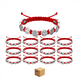 thumbnail image 1 of "12 Pulseras Rojas De San Benito, Brazaletes De Protección Lab.G, Rojo ", 1 of 5