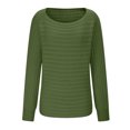 thumbnail image 4 of IROINNID Reduced Womens Sweater Boat Neck Pullover Sweater Solid Color Leisure Mid-Length Long Sleeve Knitted Sweater, 4 of 6
