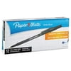 5PK Paper Mate Write Bros. Stick Ballpoint Pen, Fine 0.8mm, Black Ink/Barrel, Dozen (3381131)