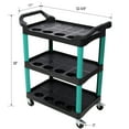 thumbnail image 4 of 【LuckyNote】3 Tier Rolling Auto Detail Cart With Wheels,Car Wash Organizer for Detailers Garage, Workshop, Repair Shop, Storage Tool, Green&Black, 4 of 10
